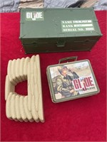 G.I. Joe metal box in plastic steam trunk