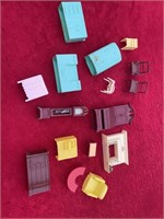 Vintage plastic toy furniture