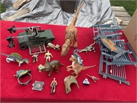 Jurassic Park dinosaurs and figurines