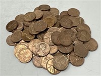 100 AU Wheat Pennies