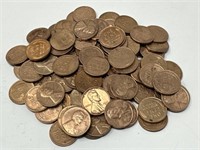 100 AU Wheat Pennies