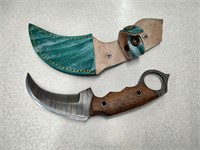 Handmade Damascus Karambit Knife