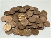 100 AU Wheat Pennies