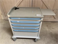 Rolling Medicine Cart w Key