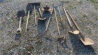 Garden Tools, shovels racks, and more