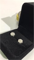 Stamped 925 Diamond Earrings KJC