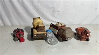 Old vintage Toy vehicles including cast iron ,