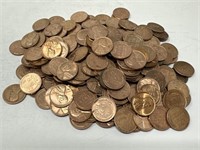 125 AU Wheat Pennies