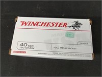 Winchester 40 S&W 180 GR. FMJ Ammo