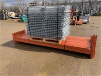 Pallet Shelving Rack Beams w/ Wire Decks