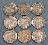 (8) MS Buffalo Nickels + Hobo Nickel
