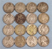 (16) Jefferson War Nickels