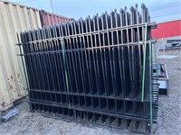 Unused 2023 AGT Wrought Iron fence 24-10' panels