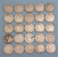 (25) Liberty Head V Nickels