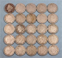 (25) Liberty Head V Nickels