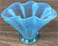 5.5" Fenton blue vase