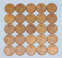 (25) 1909 VDB Wheat Cents