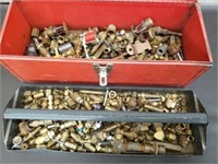 Vintage Tool Box Full of Brass Fittings