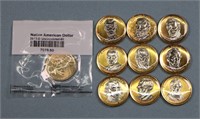 (9) Unc. Presidential Dollar Coins