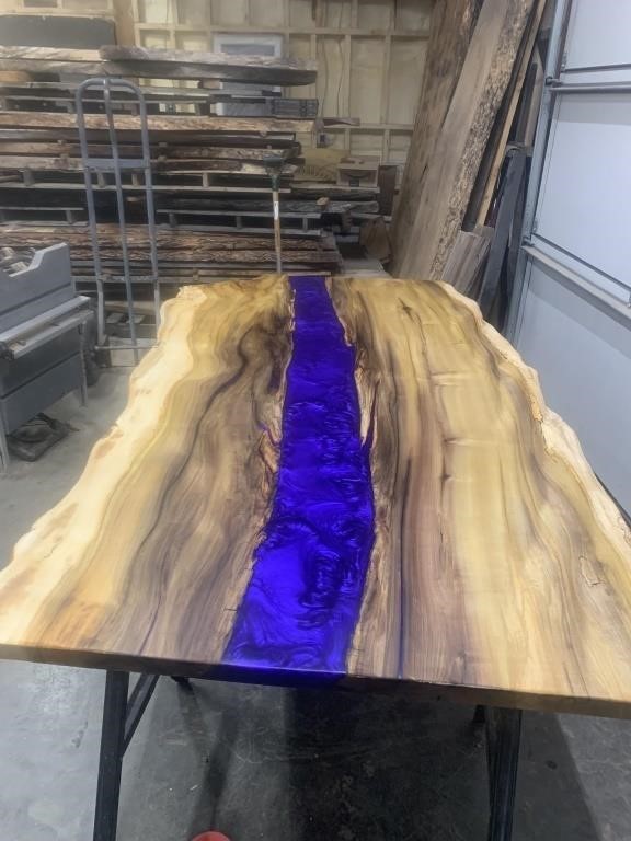 Live Edge Epoxy River Table, 48”x96”