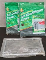 2 New Air Conditioner Covers, License Plate Frame