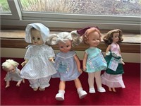 Five collectible dolls