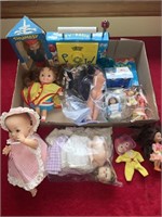 Old dolls and doll clothing, and miscellaneous