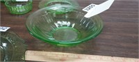 GREEN FEDERAL GLASS CEREAL BOWL