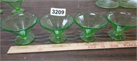 (4) VASELINE GLASS SHERBERT CUPS
