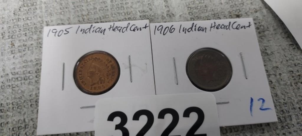 1905 & 1906 INDIAN HEAD CENTS