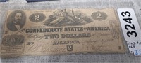 1862 S2 CONFEDERATE NOTE RICHMOND VA (RARE)