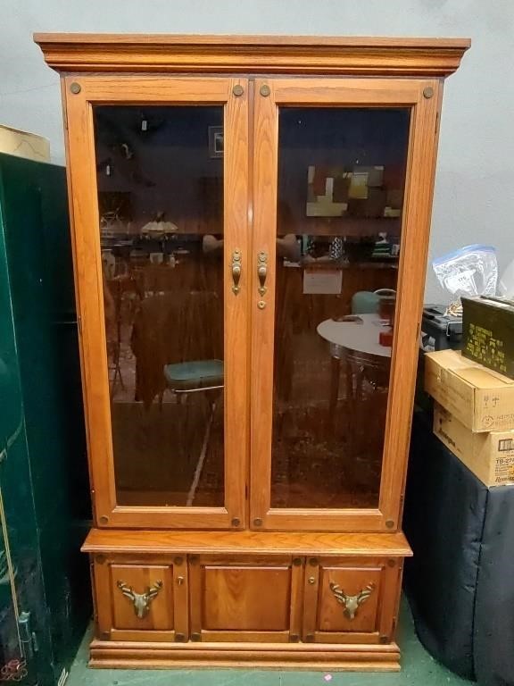 Wood and Glass 10 Gun Cabinet