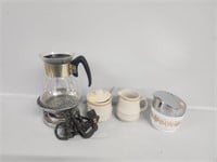 Corning Ware Coffee pot, Cream & Sugar