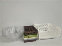 Serving bowls, silverware trays and more