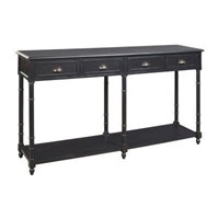 READ!! Ashley Emerson 4-Drawer Storage Console Tab