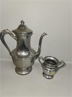 Tea pot and creamer