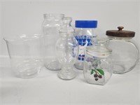 Glass candy jars and more