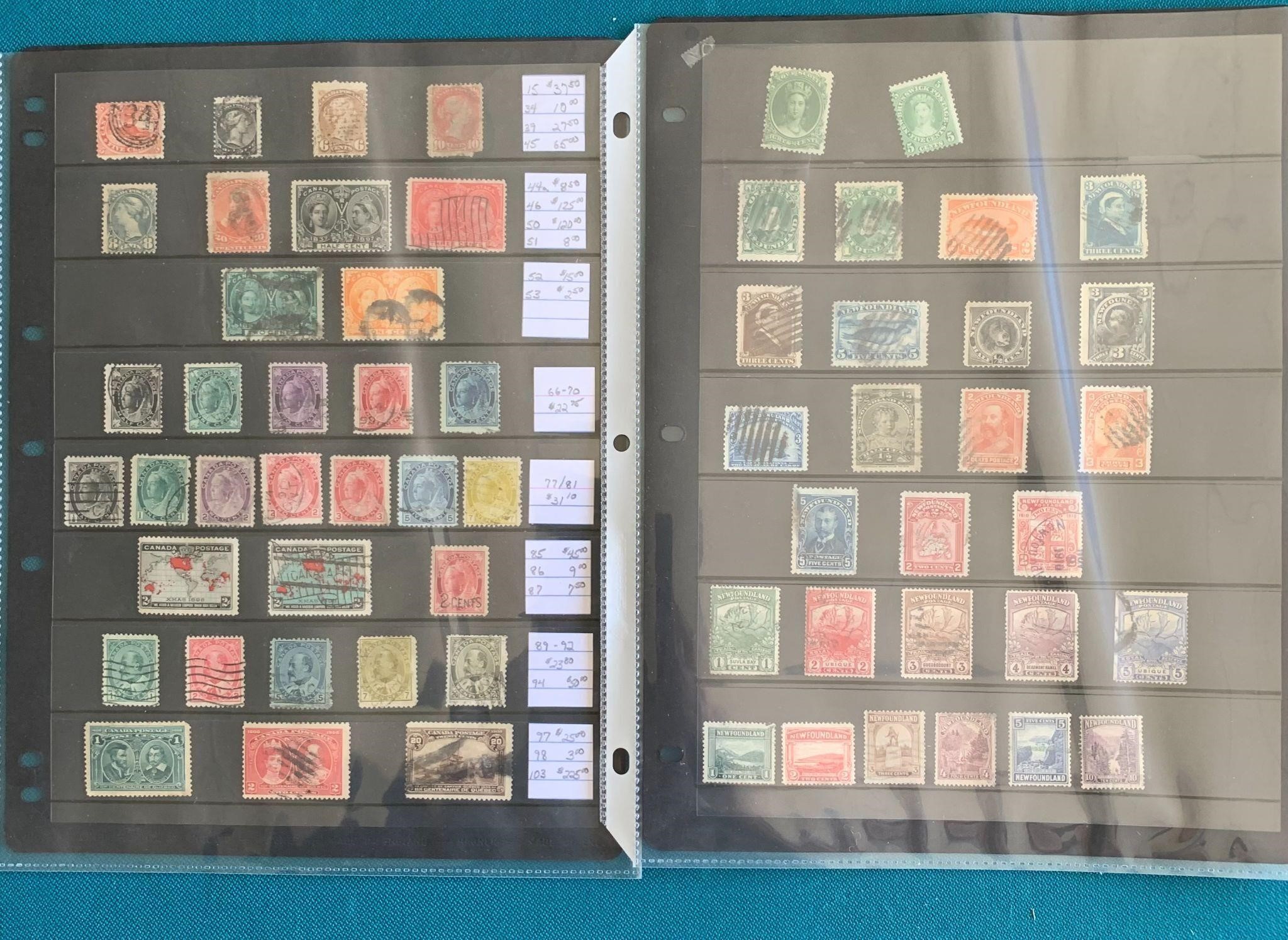 Early New Foundland & Canada Stamp Collection