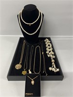 Gold like Necklaces, Faux Pearl necklaces