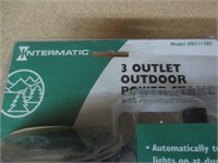 Intermatic 3 outlet Outdoor power Stake