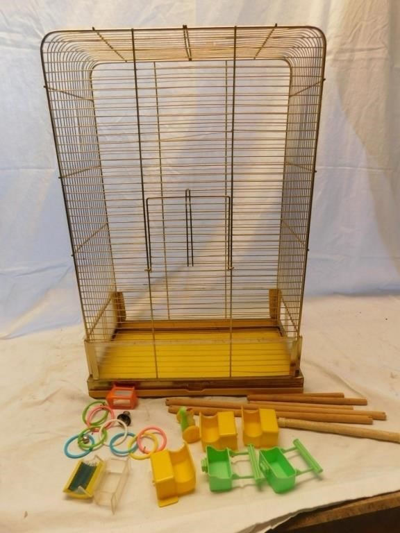 Vintage table top bird cage