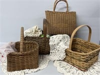 Baskets, Crocheted Doilies, Table cloths