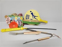 Party Signs, Beach Ball Game, Grilling Utensils