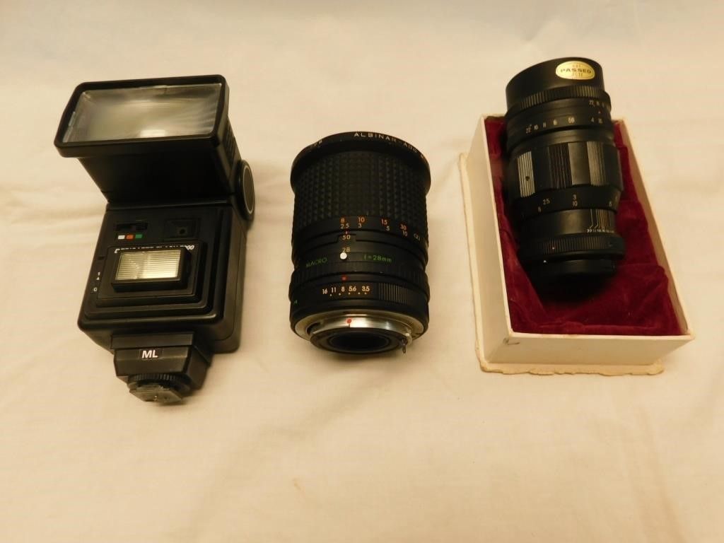 2 camera lens & flash