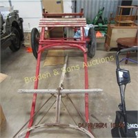 ANTIQUE SURREY HORSE RACING CART WITH EXTRA PARTS