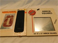 2 packages of 12" x 12" mirror squares,