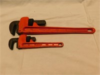 Truecraft pipe wrenches #10 & #18.