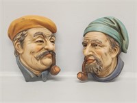 Lefton Chalkware Men with Pipes