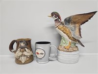 Wood Duck Figurine, Mugs