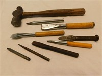 Hammer with punches & chisels